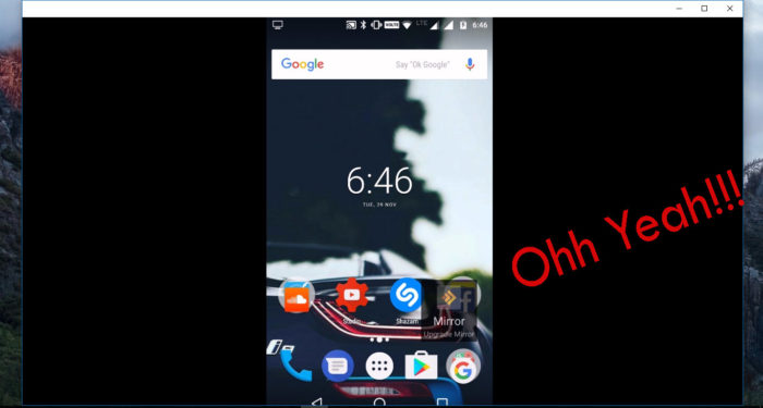Android screen sharing