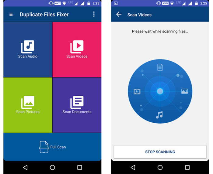delete duplicate files on android