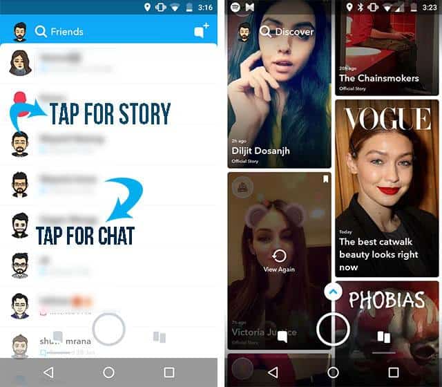 snapchat new ui chat stories