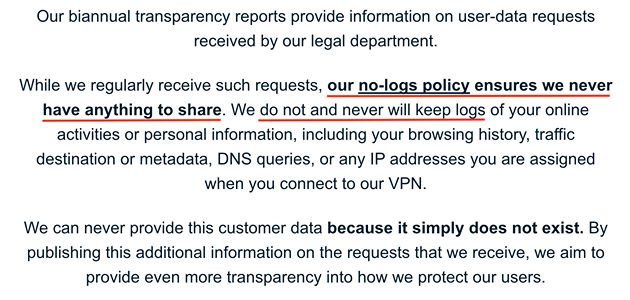Express VPN No Log Policy claims
